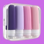 Kit Viajero de Botellas Siliconadas - Tonos Rosa