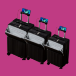 Maleta Ejecutiva con Abertura Frontal - Negro (Set de 3)