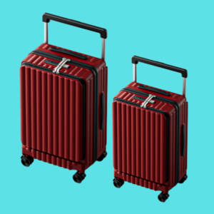 Maleta Ejecutiva con Abertura Frontal - Rojo Vino (Set de 2)