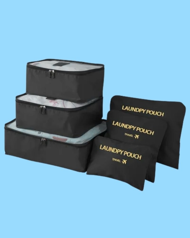 Set de Organizadores de Equipaje 6 Piezas - Negro
