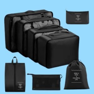 Set Organizadores de Equipaje 8 Piezas Negro