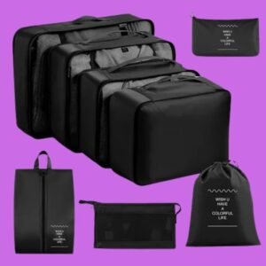 Set Organizadores de Equipaje 8 Piezas Negro