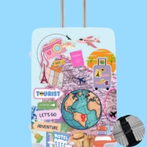 Funda para Maleta Talla P Mundo Rosa